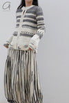 SWAYING/KNIT crochet stitched flower bud skirt SW22AW3B08 white/black grey